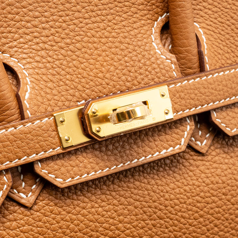 Hermes Birkin 25 Togo Gold GHW Stamp U