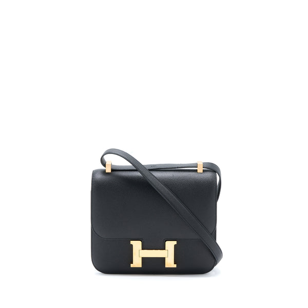 Hermes Constance 24 Epsom Black RGHW Stamp C