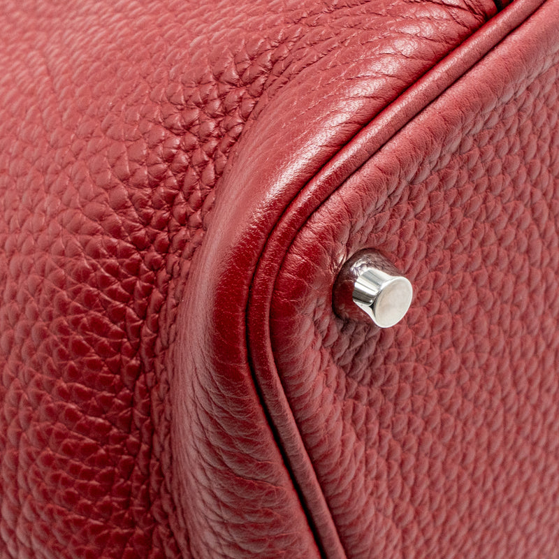Hermes Picotin 18 Lock Bag Clemence K1 Rouge Grenat SHW Stamp X