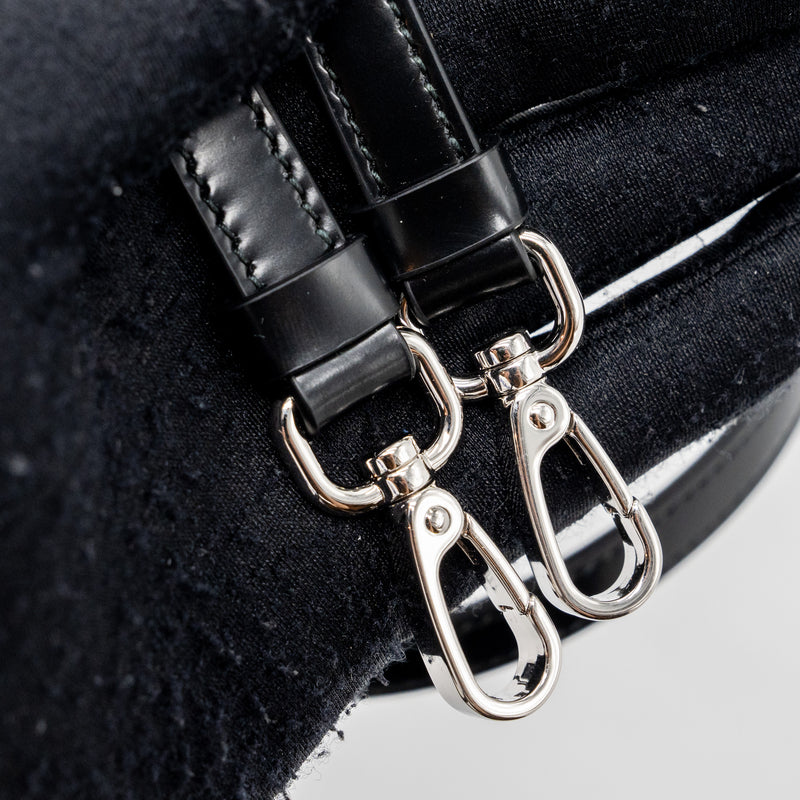Prada Small Brushed Leather Tote Black SHW