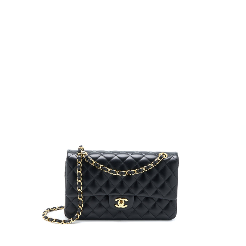 Chanel Medium Classic Double Flap Bag Lambskin Black GHW