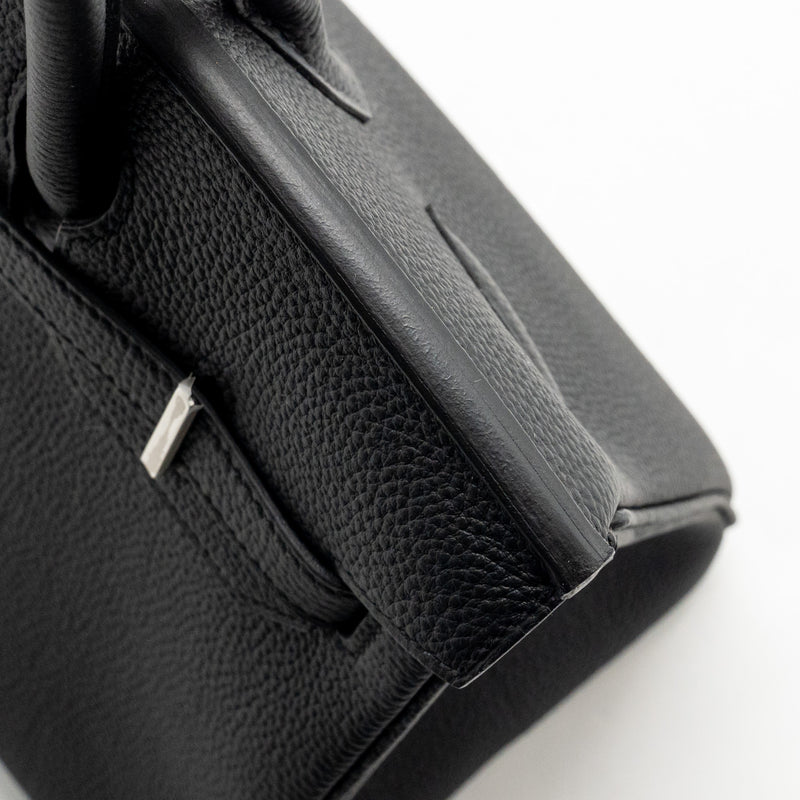 Hermes Birkin 30 Togo Black Brushed SHW Stamp K