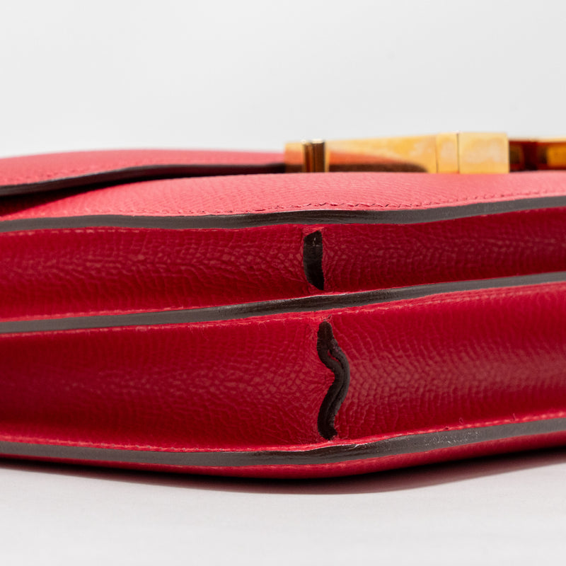 Hermes Mini Constance Epsom Rose Extreme GHW Stamp D