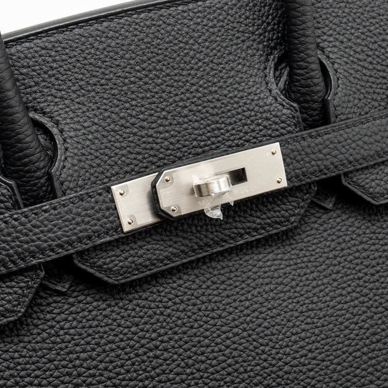 Hermes Birkin 30 Togo Black Brushed SHW Stamp K