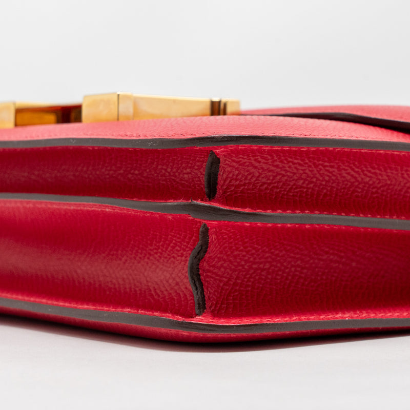 Hermes Mini Constance Epsom Rose Extreme GHW Stamp D