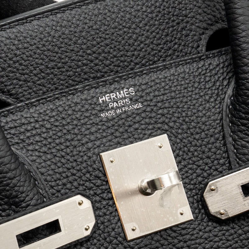 Hermes Birkin 30 Togo Black Brushed SHW Stamp K
