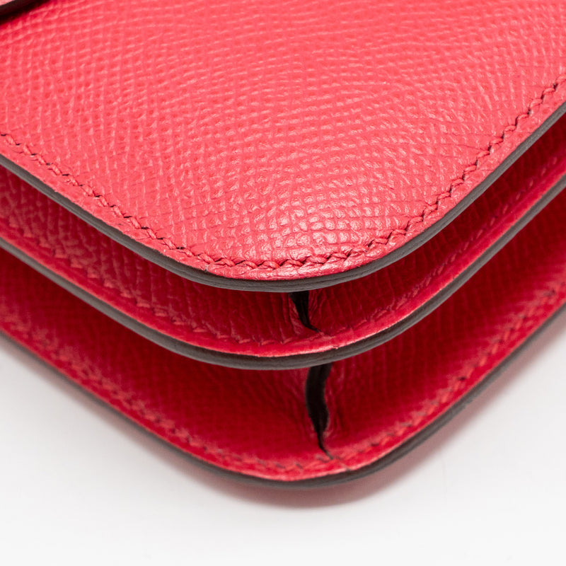 Hermes Mini Constance Epsom Rose Extreme GHW Stamp D