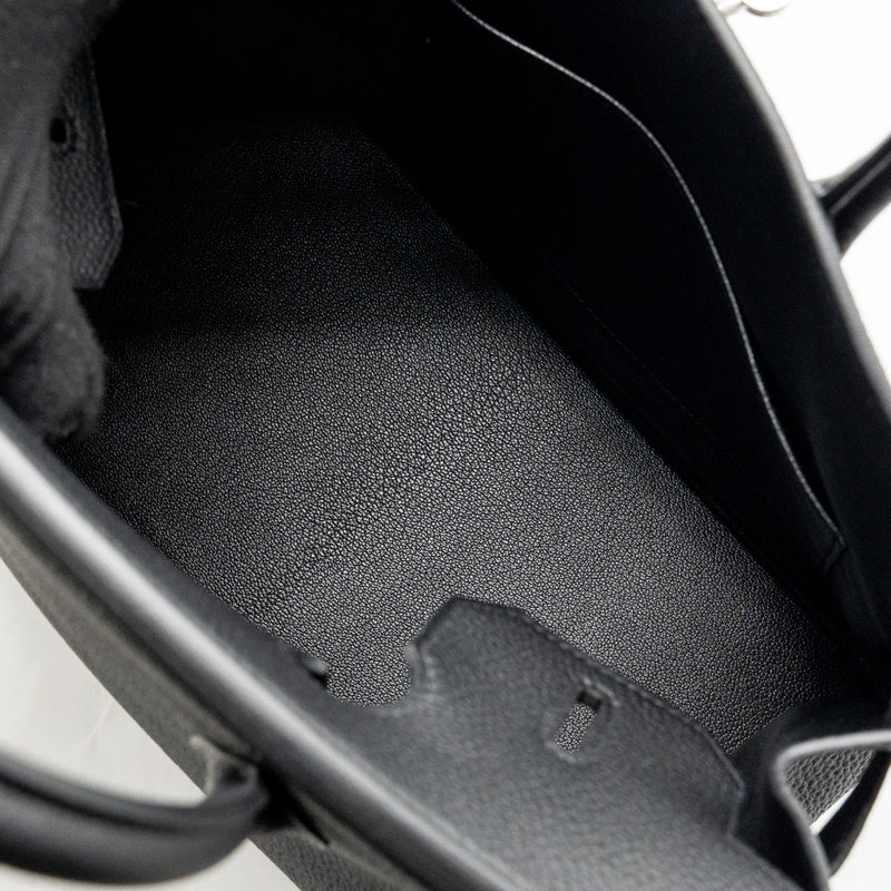 Hermes Birkin 30 Togo Black Brushed SHW Stamp K