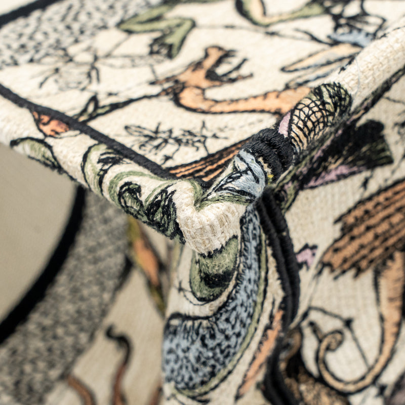 Dior Medium Book Tote Embroidery Canvas Multicolour