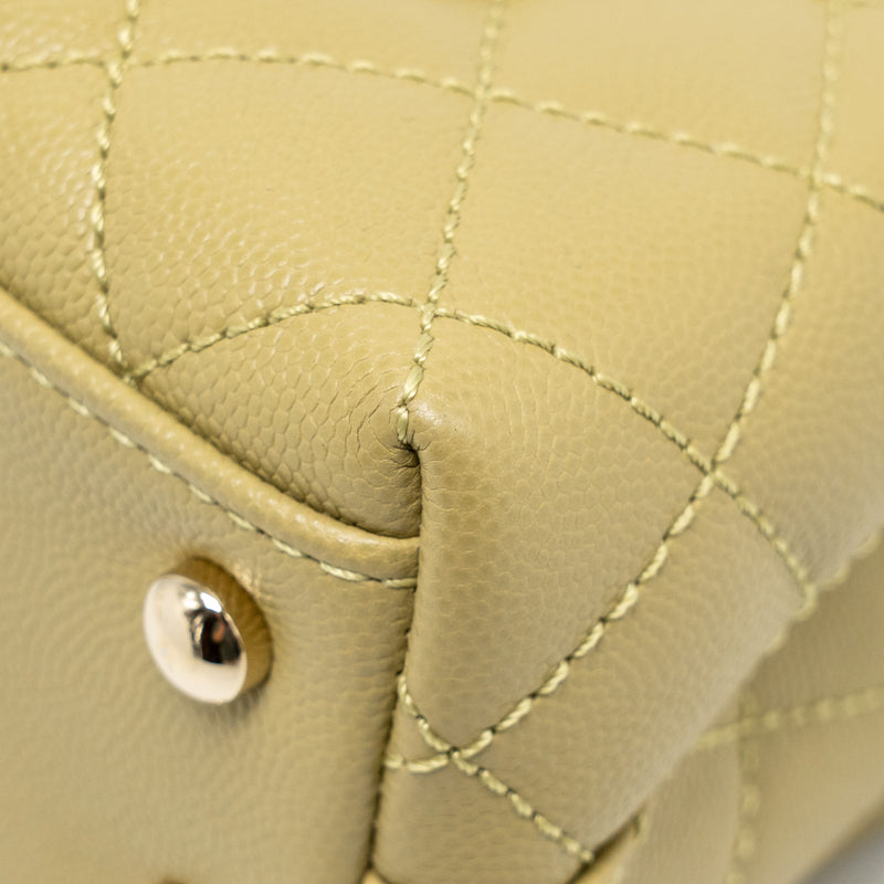 Chanel Mini Coco Handle Caviar Light Green LGHW (Microchip)