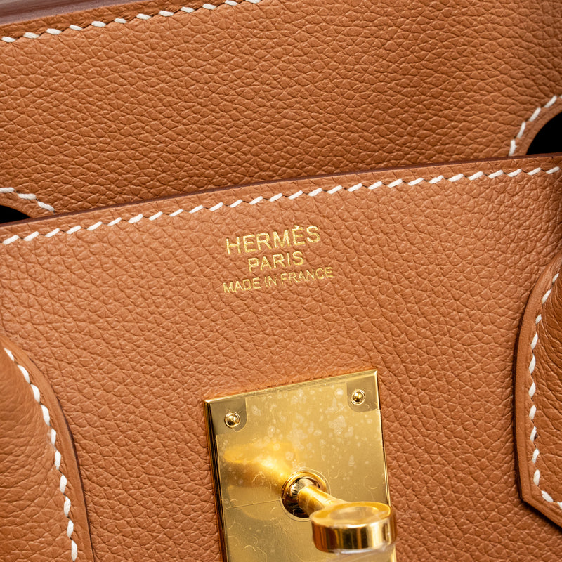 Hermes Birkin Shoulder 29 Evercolor Gold GHW Stamp K