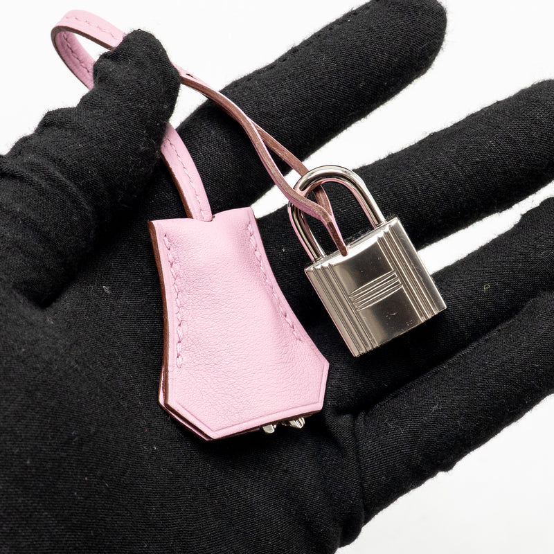 Hermes Kelly 25 Swift x9 Mauve Sylvestre SHW Stamp Z