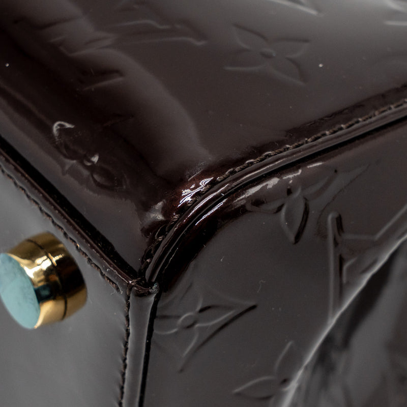 Louis Vuitton Vernis Brea MM Bag Monogram Patent Amarante GHW