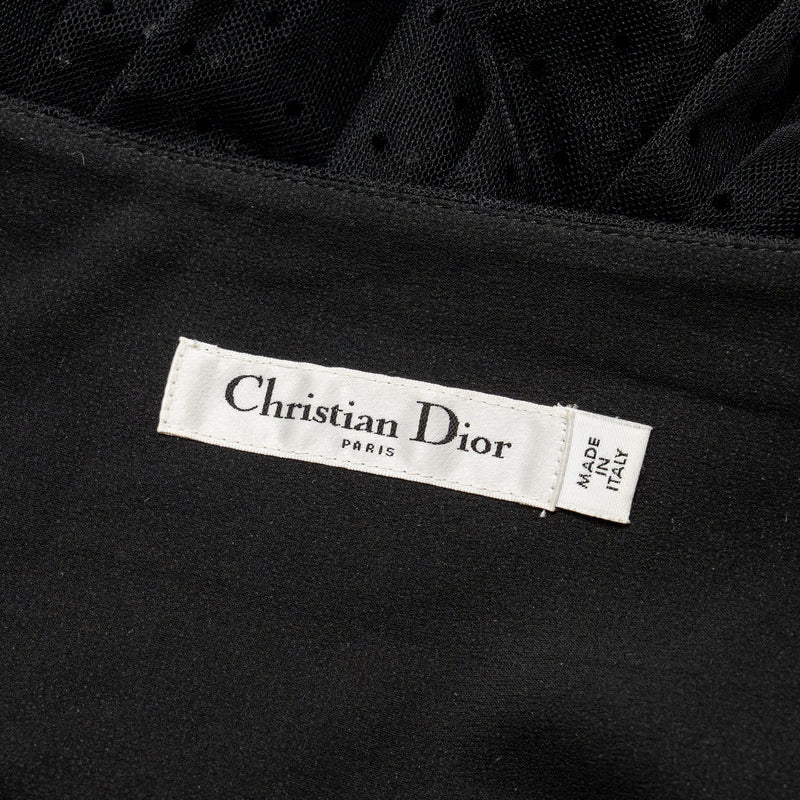 Dior Size 38 Pleated Skirt Polyamide Black