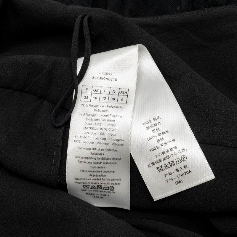 Dior Size 38 Pleated Skirt Polyamide Black