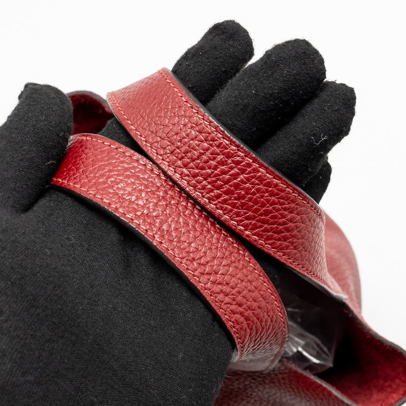 Hermes Picotin 18 Lock Bag Clemence K1 Rouge Grenat SHW Stamp X