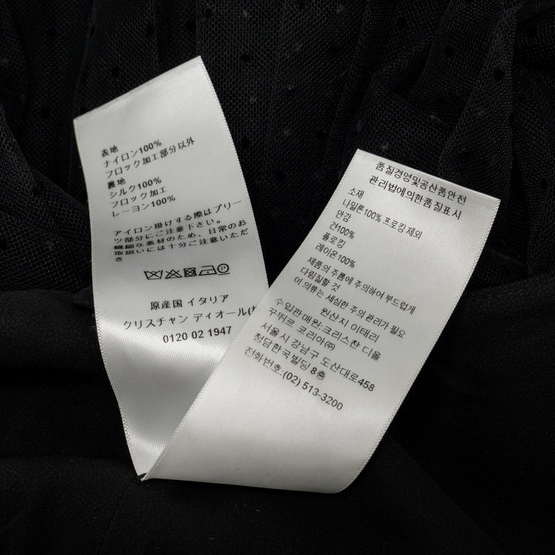 Dior Size 38 Pleated Skirt Polyamide Black