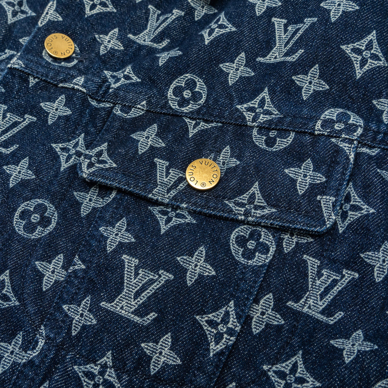 Louis Vuitton size 48 denim jacket dark blue