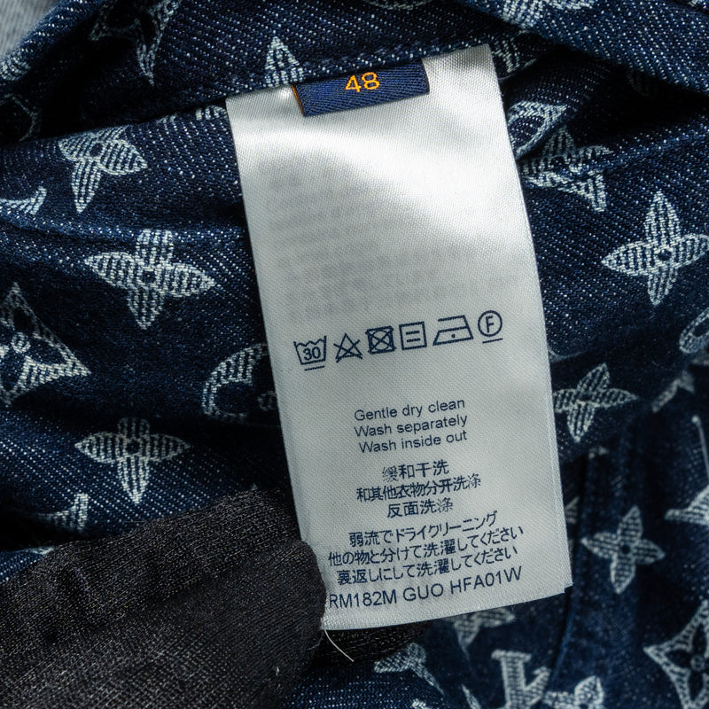 Louis Vuitton size 48 denim jacket dark blue