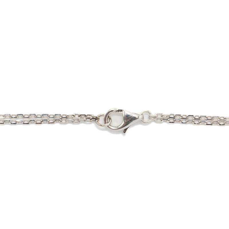 Cartier love necklace white gold with 2 diamonds