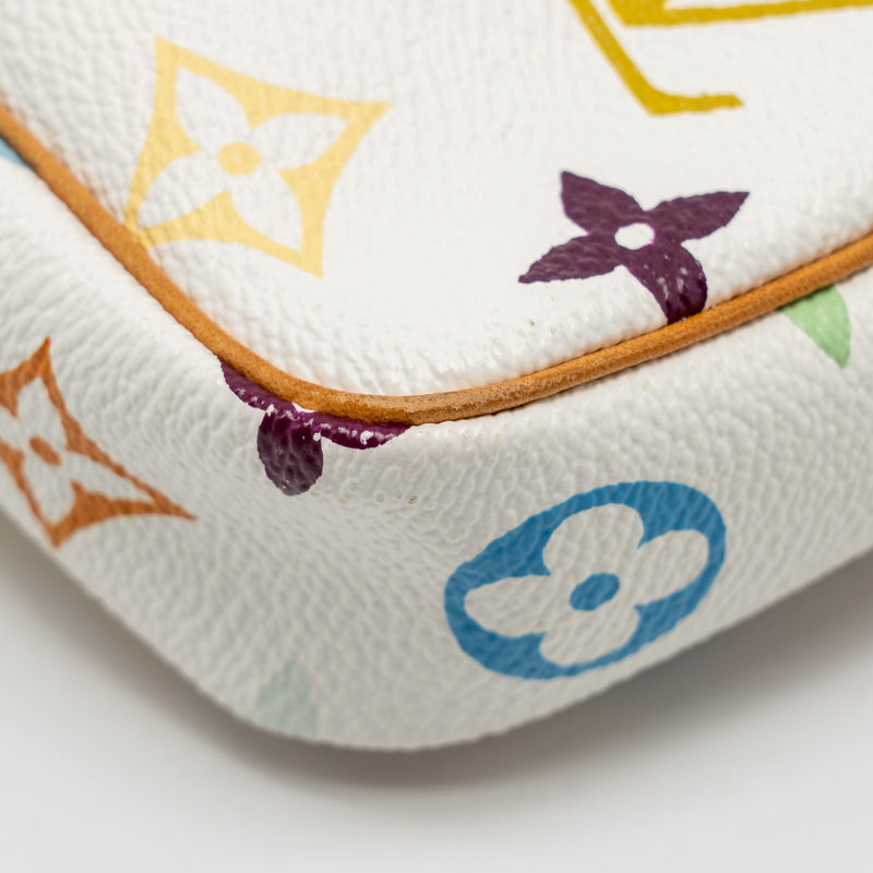 Louis Vuitton Takashi Murakami Pochette Accessories Monogram White/Multicolour GHW