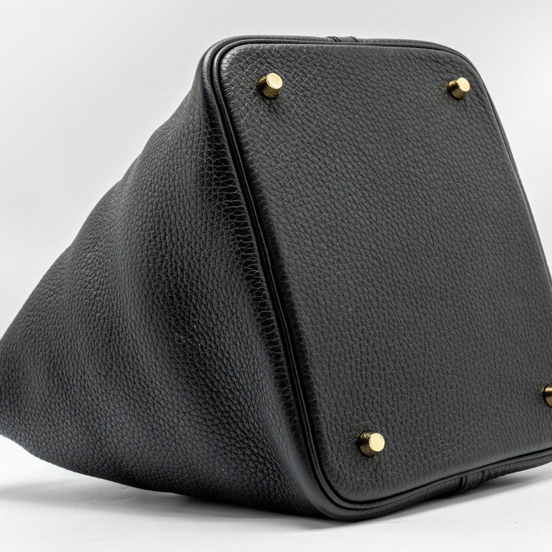 Hermes Picotin 22 Lock Bag Clemence Black GHW Stamp U