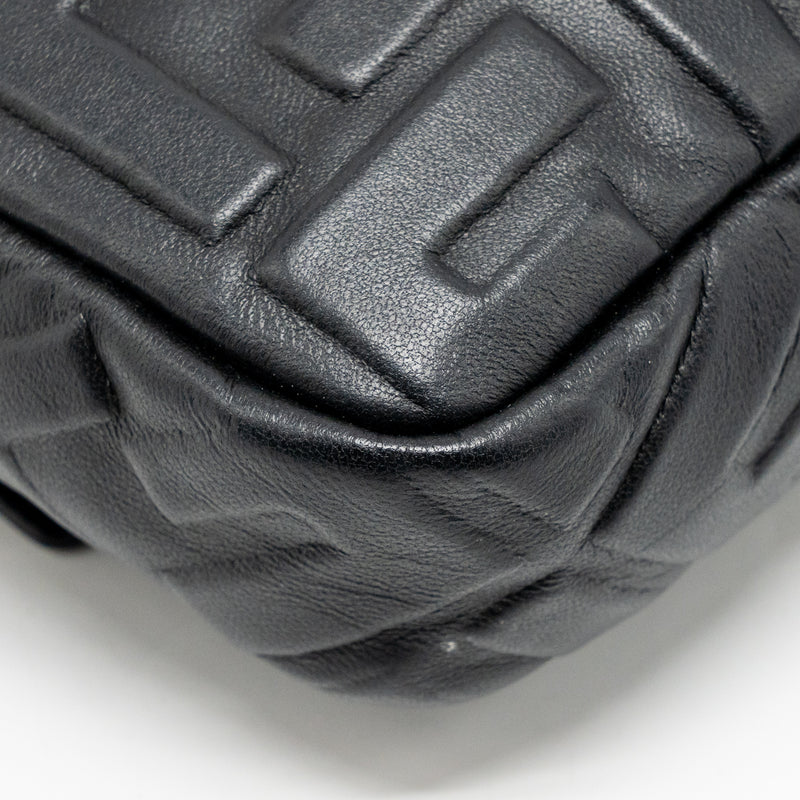 Fendi Mini Baguette Bag FF Motif Lambskin Black GHW