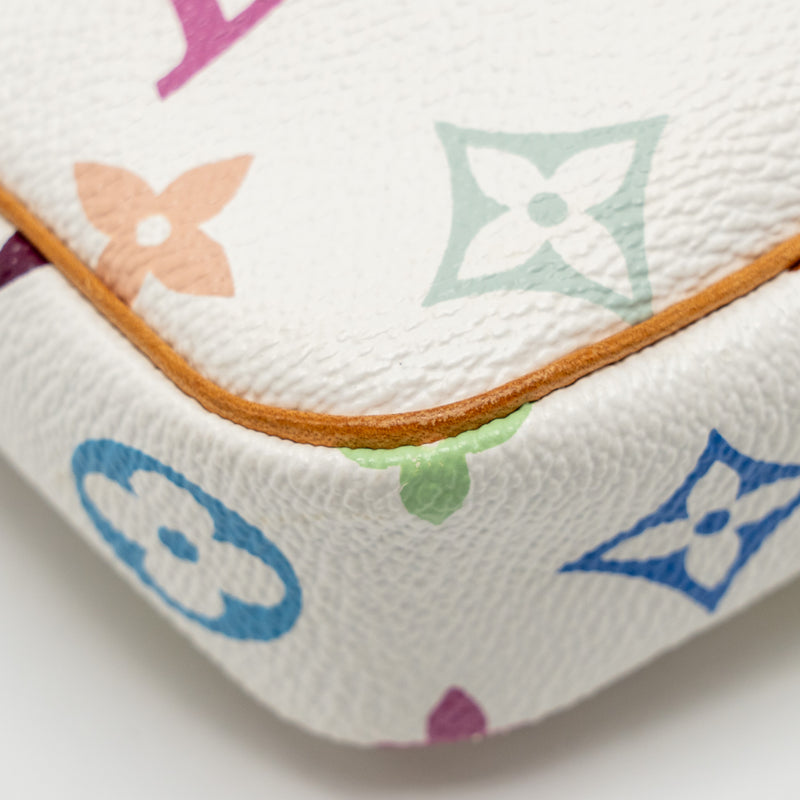 Louis Vuitton Takashi Murakami Pochette Accessories Monogram White/Multicolour GHW