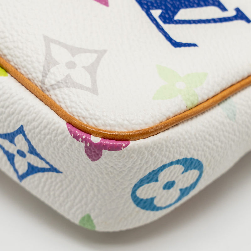 Louis Vuitton Takashi Murakami Pochette Accessories Monogram White/Multicolour GHW