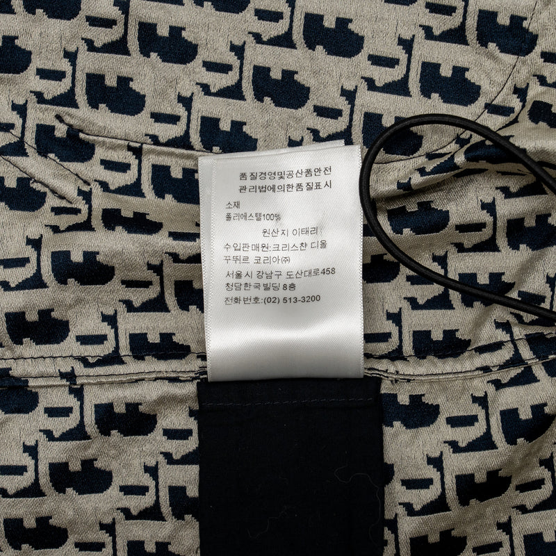 Dior Size XS Dior Oblique Motif Hooded Jacket Polyester Blue