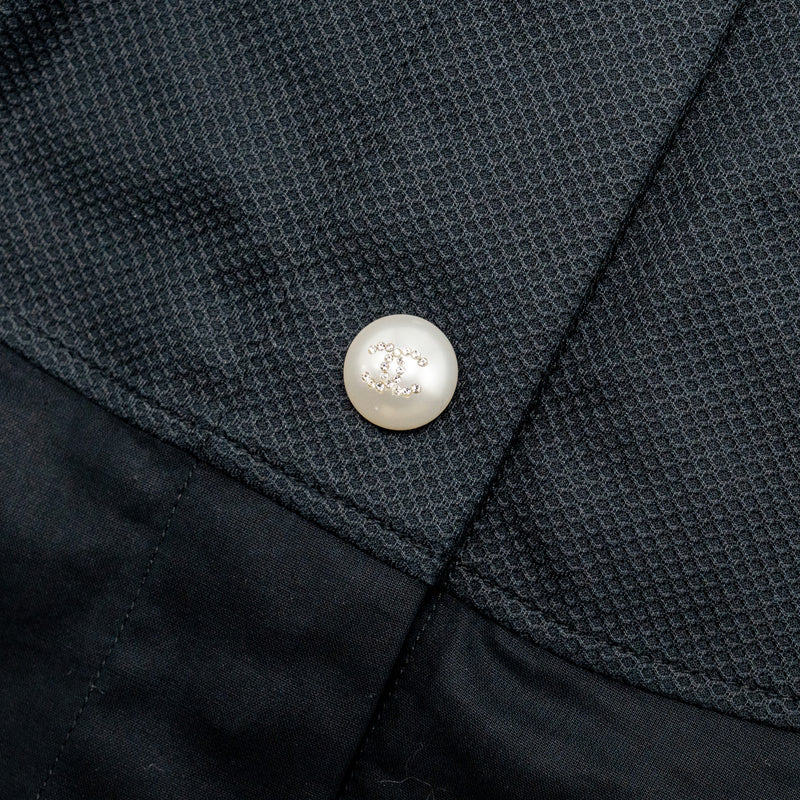 Chanel Size 36 Sleeveless Shirt Cotton Black