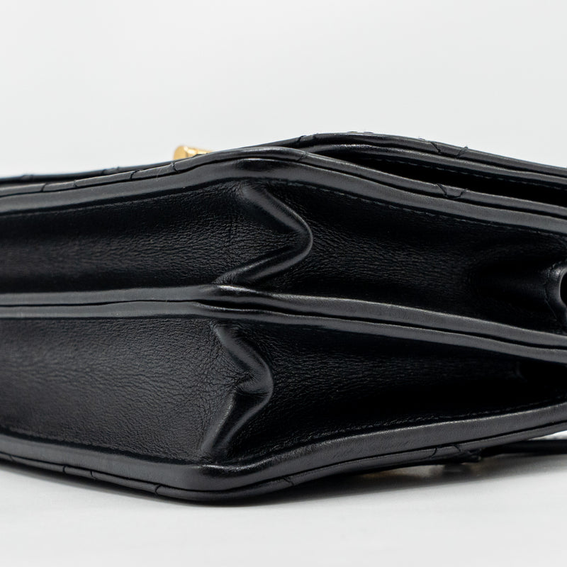 Chanel Mini 2.55 Reissue Wallet on Chain Aged Calfskin Black GHW(microchip)