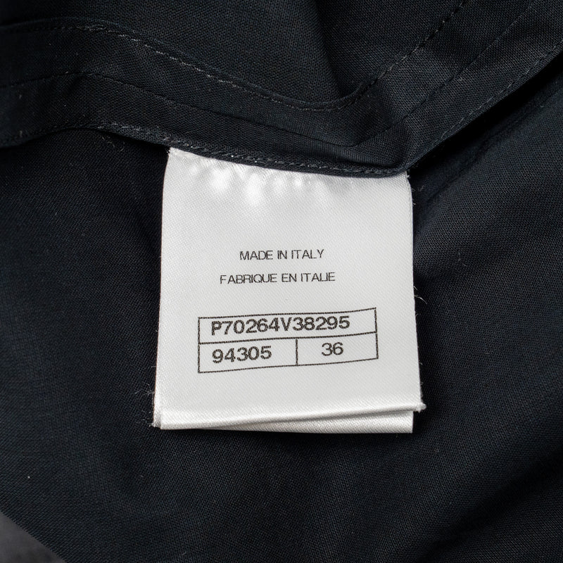 Chanel Size 36 Sleeveless Shirt Cotton Black