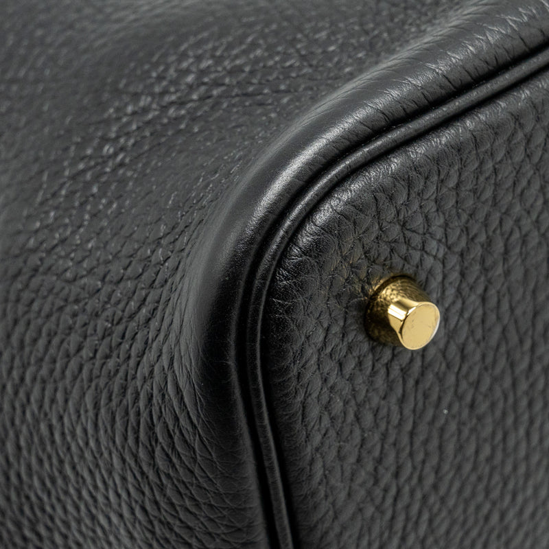 Hermes Picotin 22 Lock Bag Clemence Black GHW Stamp U