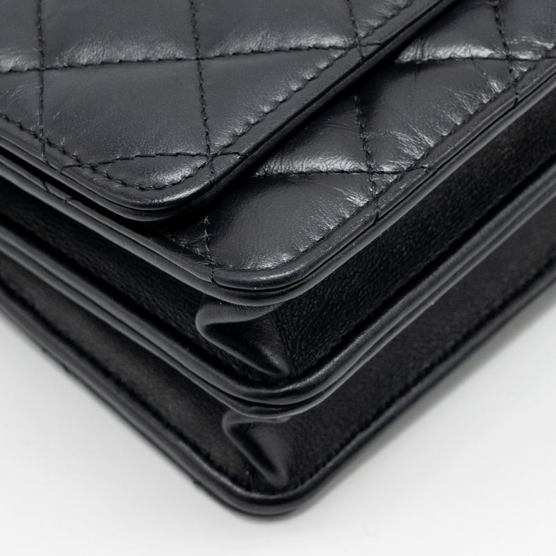 Chanel Mini 2.55 Reissue Wallet on Chain Aged Calfskin Black GHW(microchip)