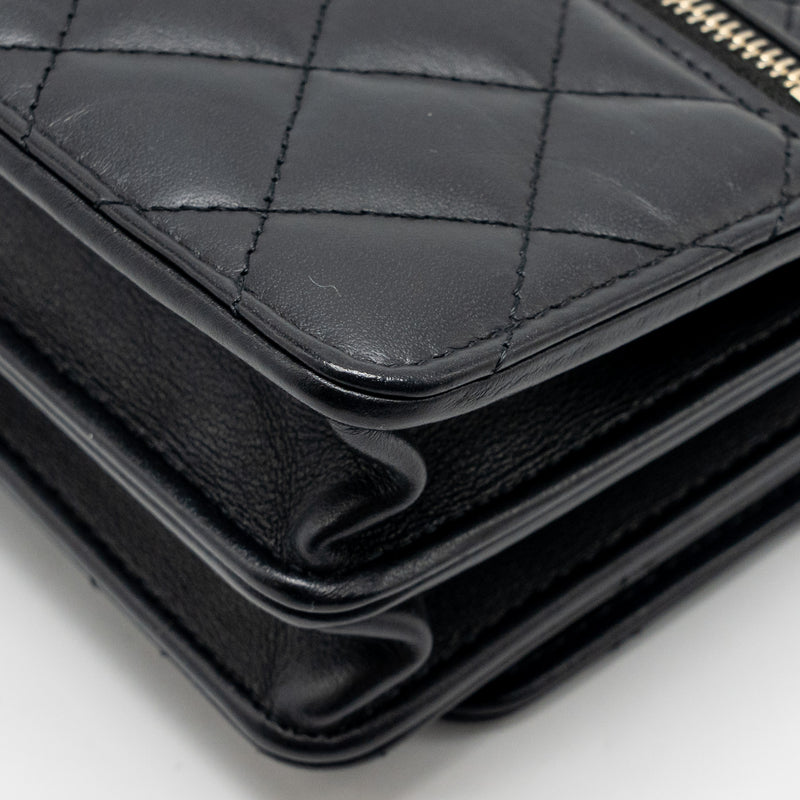 Chanel Mini 2.55 Reissue Wallet on Chain Aged Calfskin Black GHW(microchip)