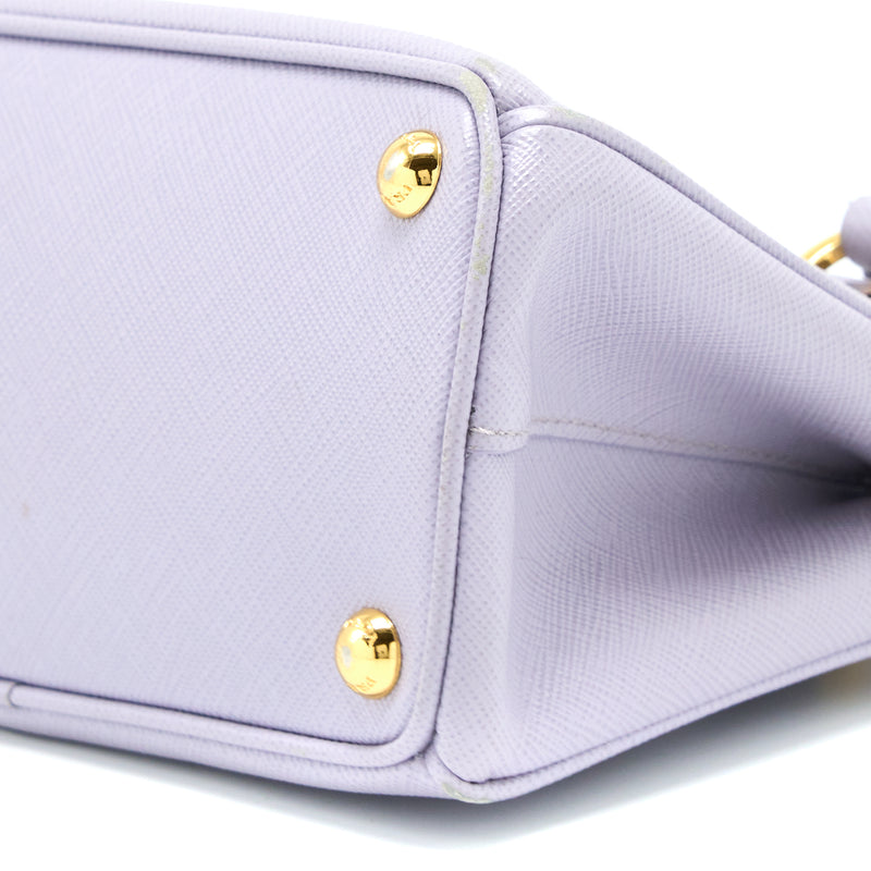 Prada Galleria Saffiano Mini Bag Leather Light Purple GHW