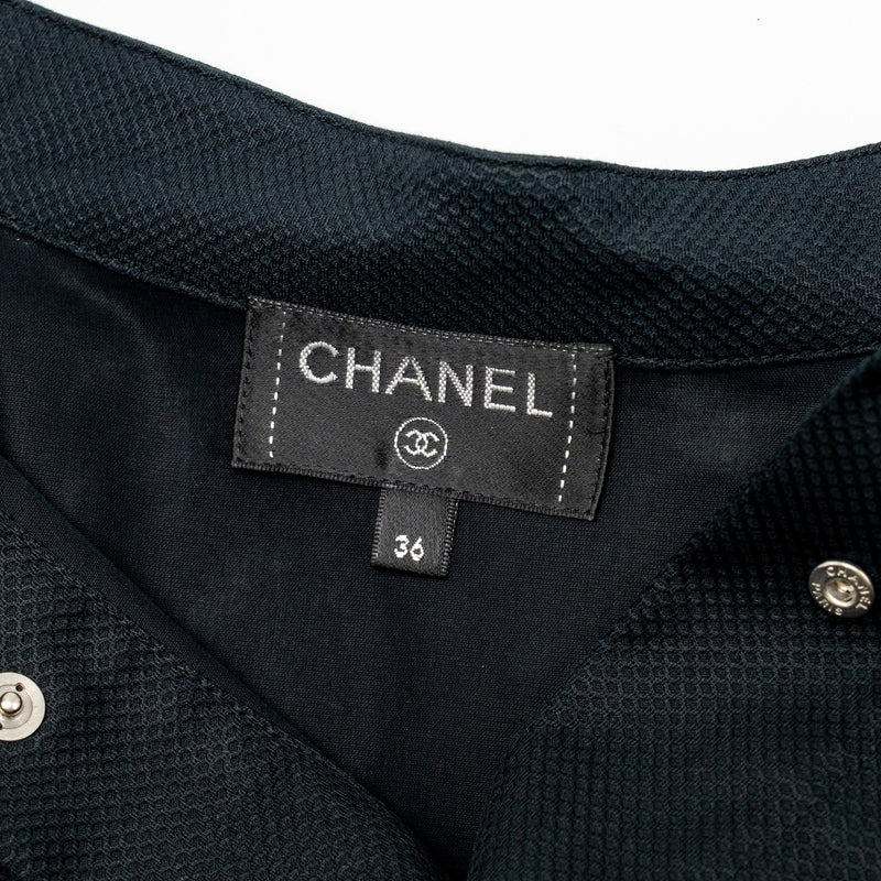 Chanel Size 36 Sleeveless Shirt Cotton Black