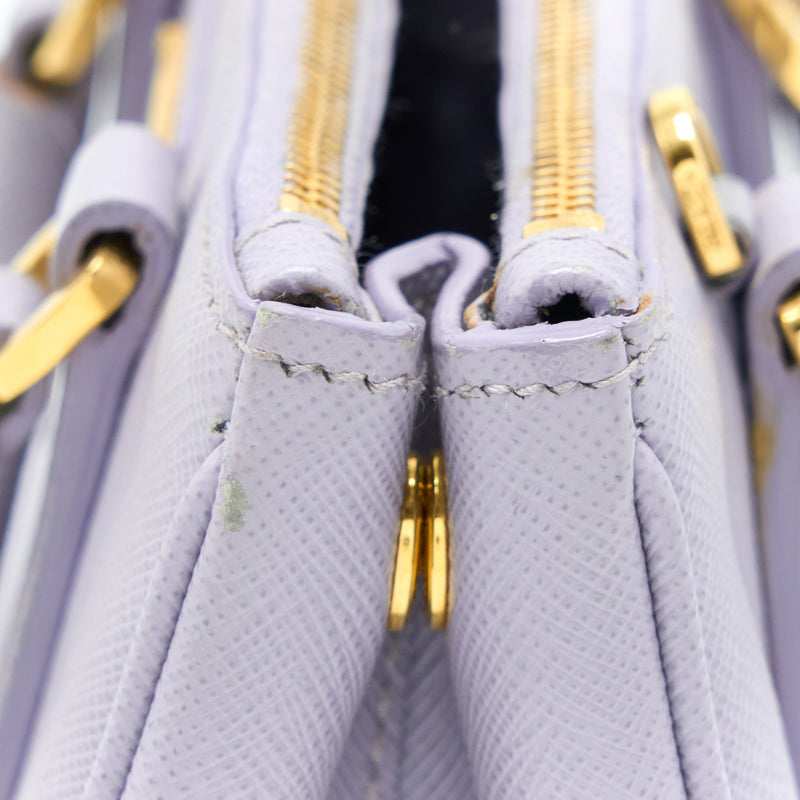 Prada Galleria Saffiano Mini Bag Leather Light Purple GHW