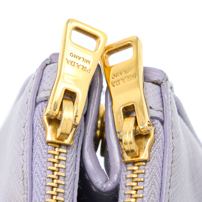 Prada Galleria Saffiano Mini Bag Leather Light Purple GHW