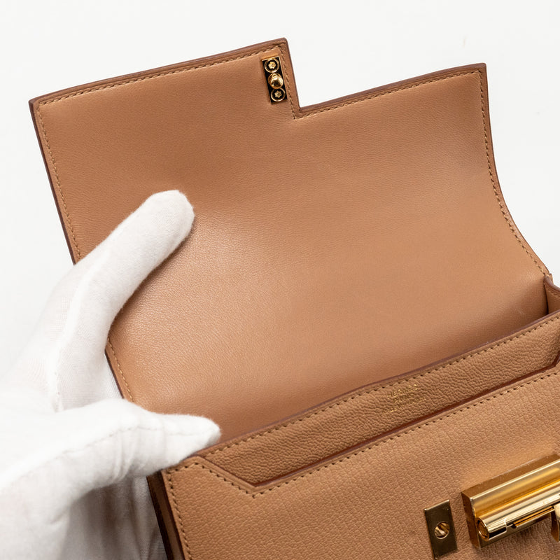 Hermes Mini Verrou Chèvre Mysore 2J Quebracho LGHW Stamp U