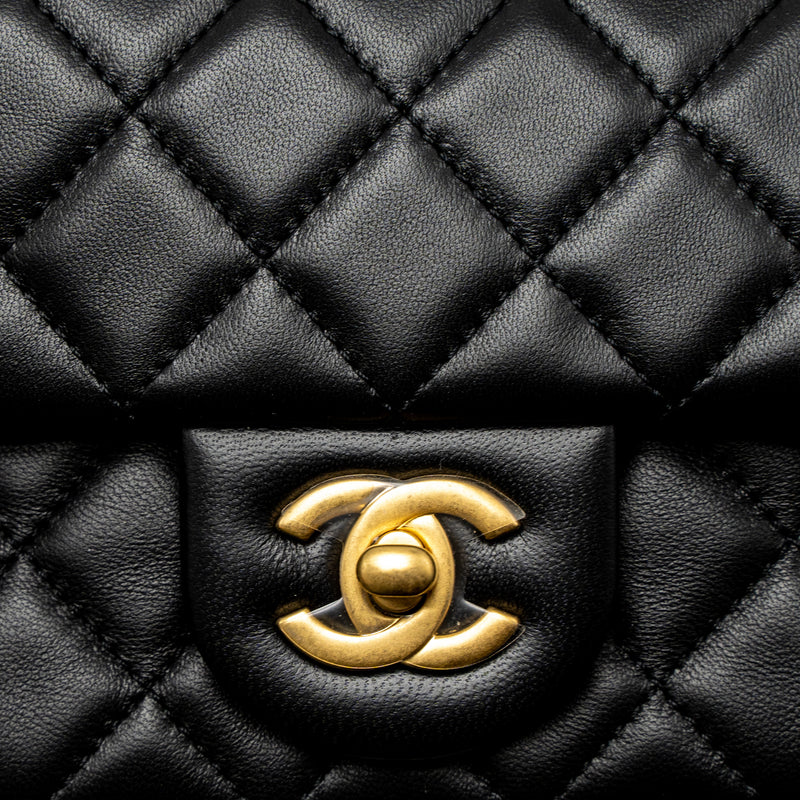Chanel Pearl Crush Mini Rectangular Lambskin Black Brushed GHW (Microchip)