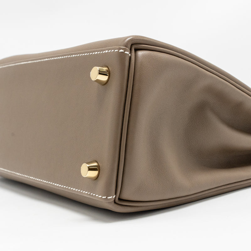 Hermes Kelly 25 Swift Etoupe GHW Stamp B