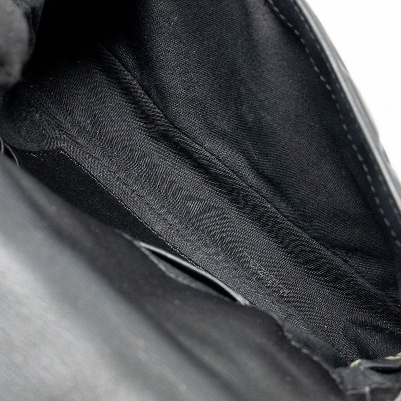 Fendi Mini Baguette Bag FF Motif Lambskin Black GHW