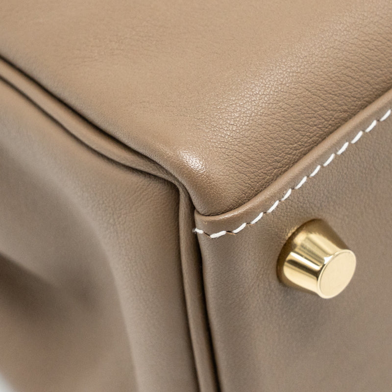 Hermes Kelly 25 Swift Etoupe GHW Stamp B