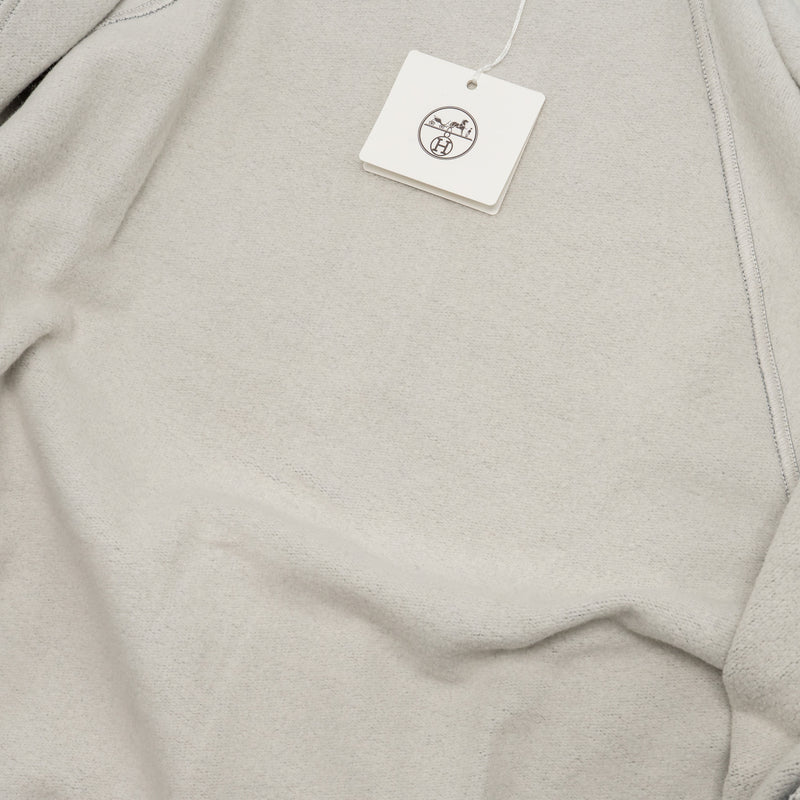 Hermes Size Large Blouson teddy patch Clou de Selle Cotton Grey
