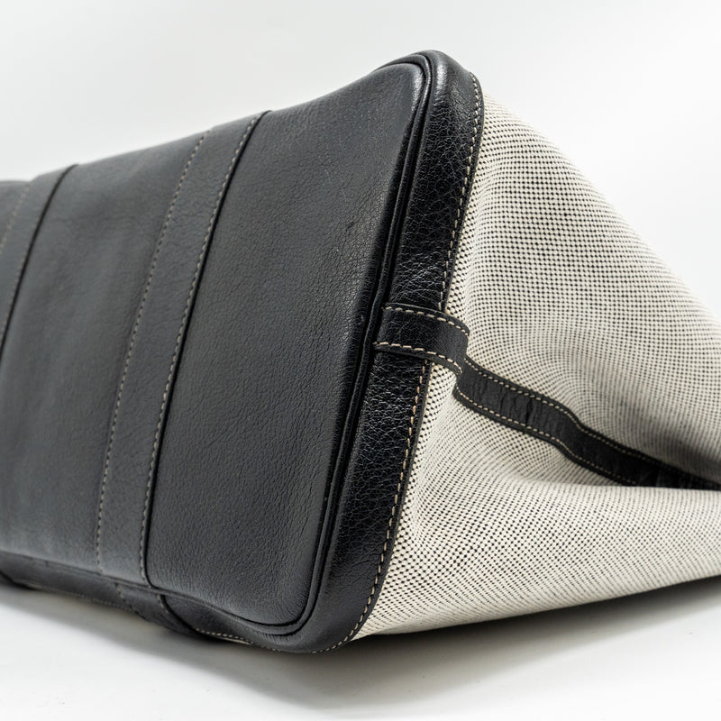 Hermes Vintage Garden Party 36 Canvas/Negonda Black/Ecru SHW