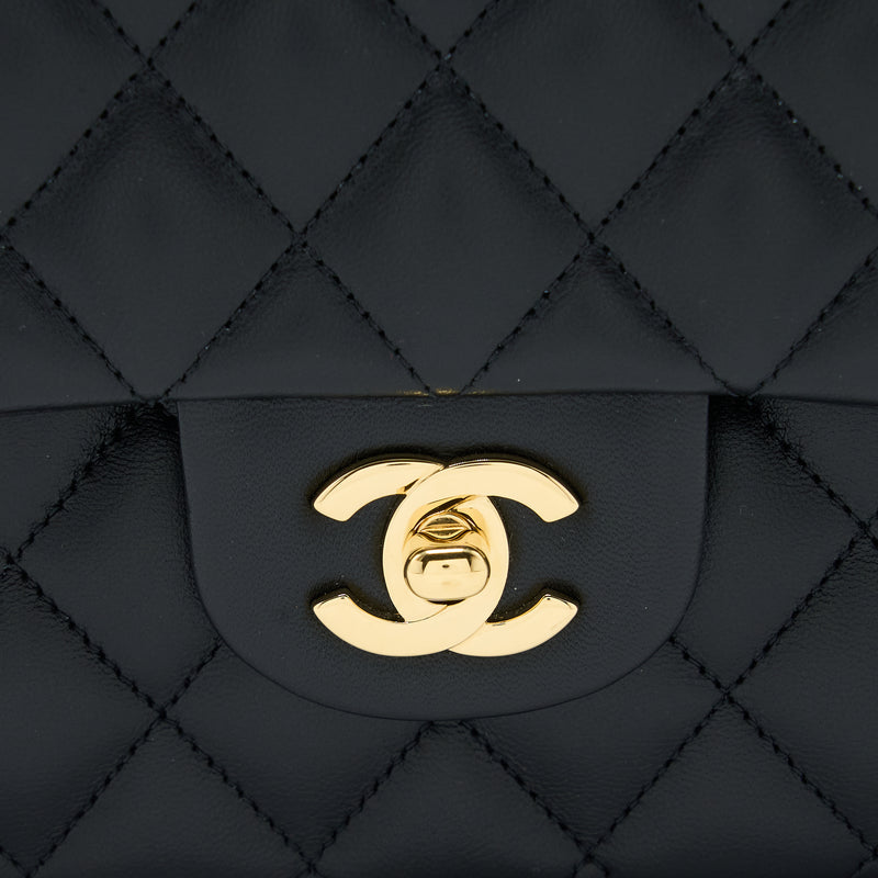 Chanel Medium Classic Double Flap Bag Lambskin Black GHW