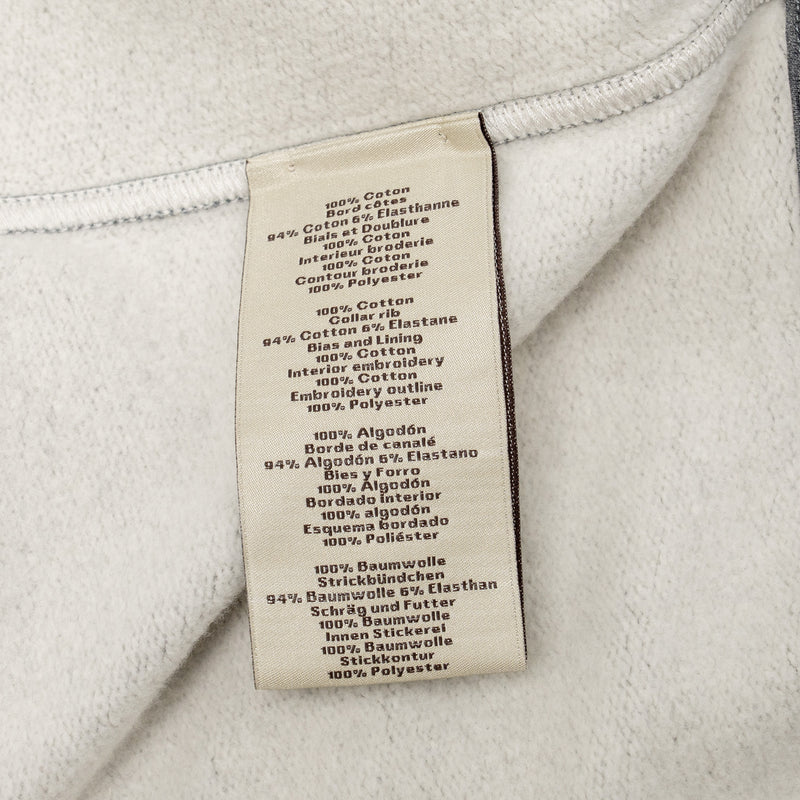 Hermes Size Large Blouson teddy patch Clou de Selle Cotton Grey