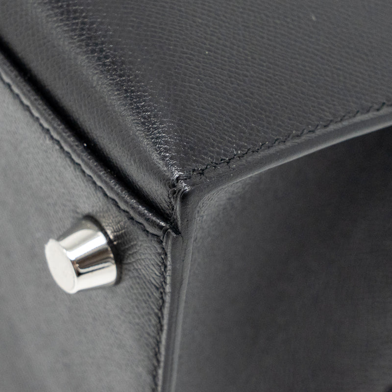 Hermes Touch Kelly 25 Madame / Crocodile Niloticus Black SHW Stamp U